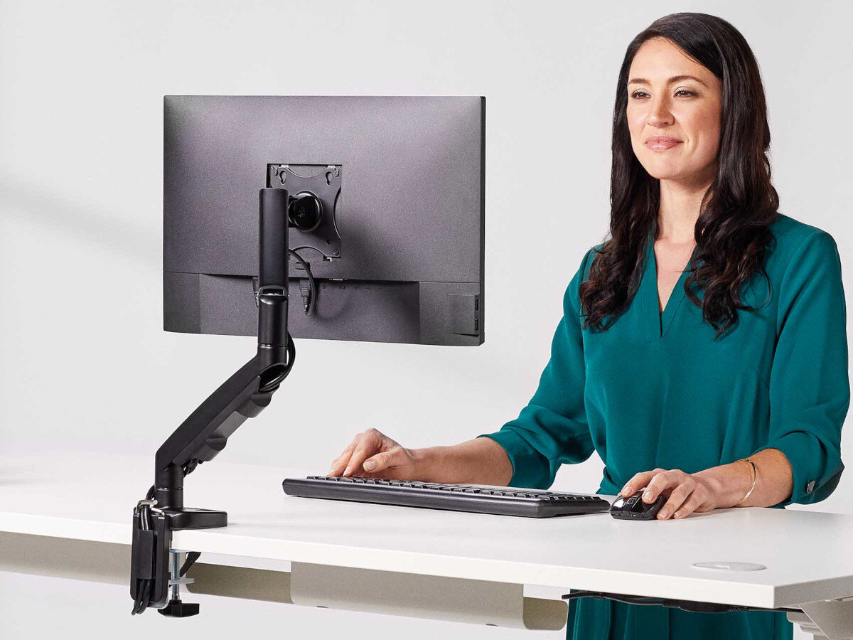 Uchwyt do monitora FELLOWES Eppa 9683101 39 cali Czarny wykonanie jakość materiały wytrzymałość