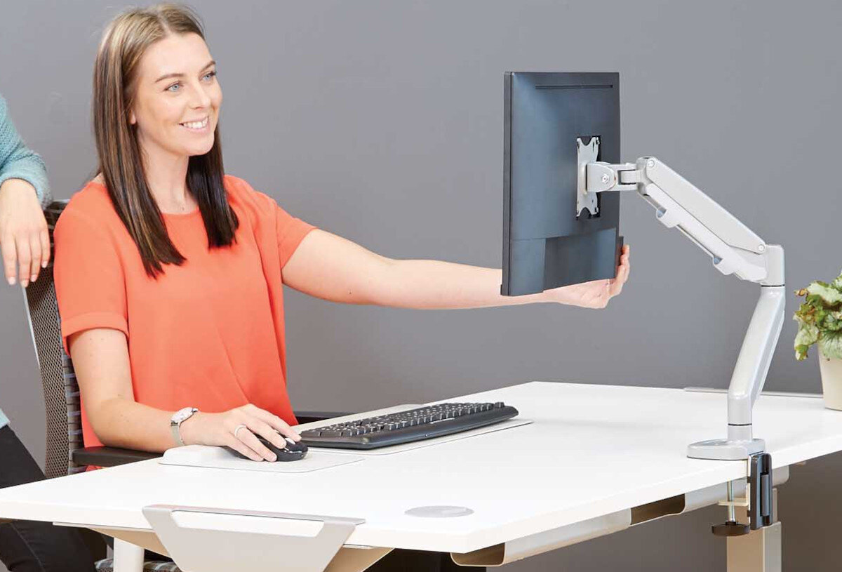 Uchwyt do monitora FELLOWES Eppa 9683001 39 cali Srebrny zastosowanie cechy działanie