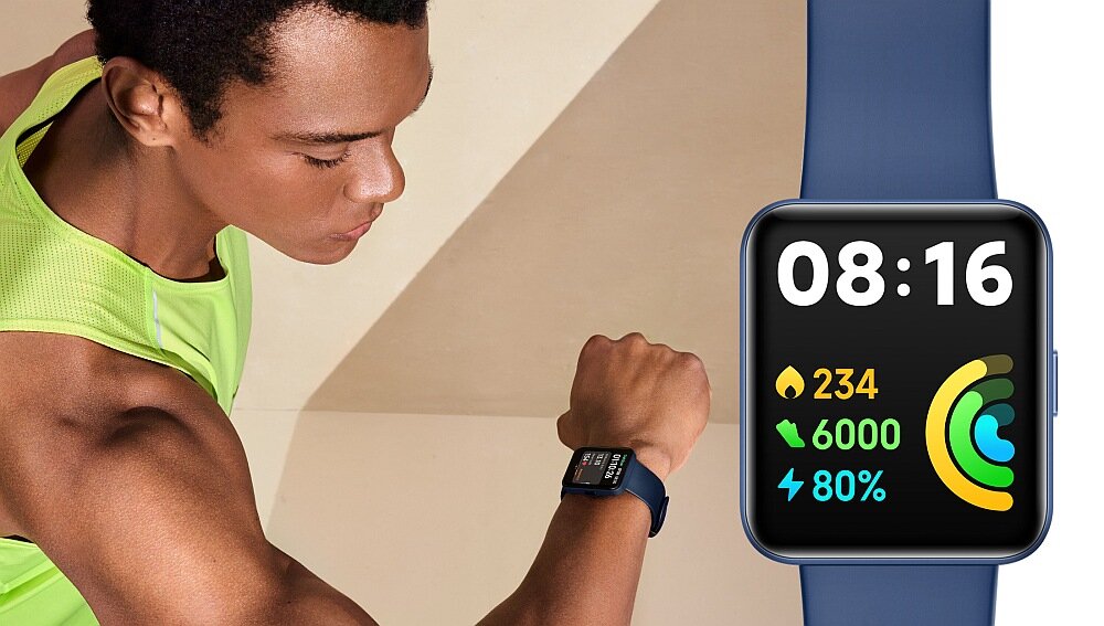 Smartwatch XIAOMI Redmi Watch 2 Lite ekran bateria pomiar czujniki zdrowie wodoodporny sport tryby aplikacje łączność 