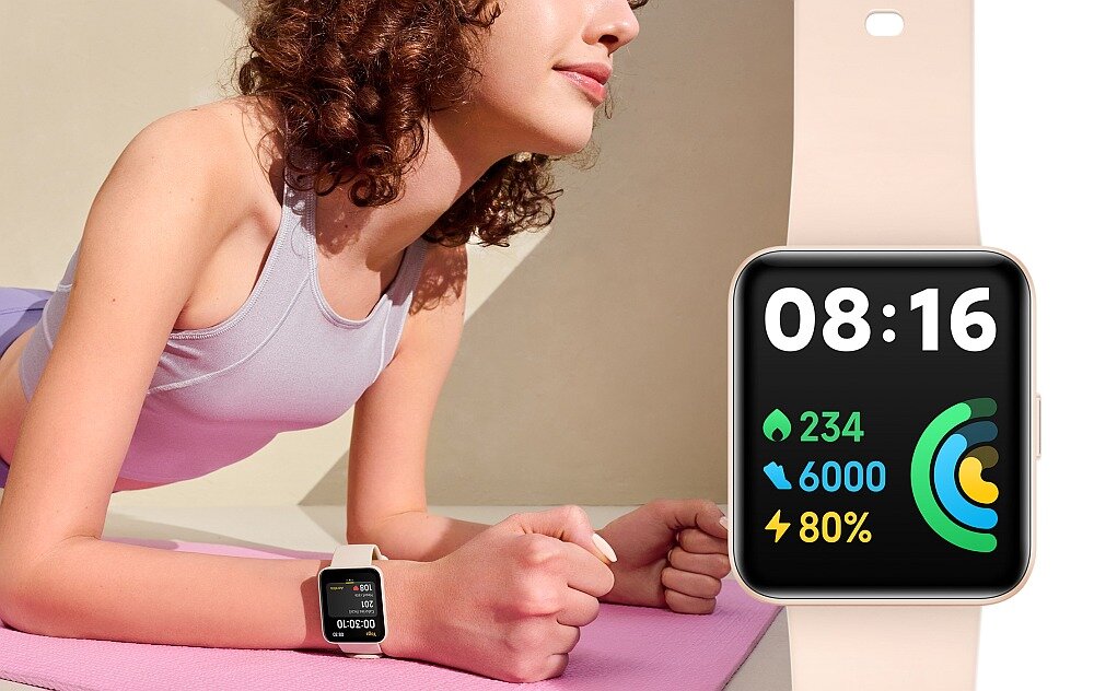 Smartwatch XIAOMI Redmi Watch 2 Lite ekran bateria pomiar czujniki zdrowie wodoodporny sport tryby aplikacje łączność 