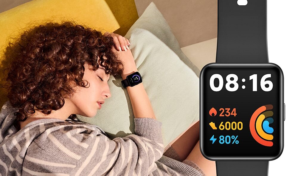 Smartwatch XIAOMI Redmi Watch 2 Lite ekran bateria pomiar czujniki zdrowie wodoodporny sport tryby aplikacje łączność 