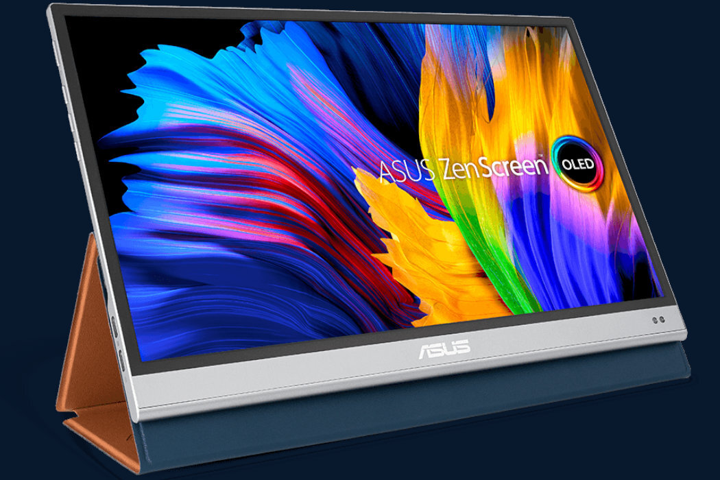 Monitor ASUS ZenScreen OLED MQ16AH 15.6 cali 1920x1080px IPS przenośny mobilny uniwersalny windows okablowanie wyposażenie lekoość szegóły