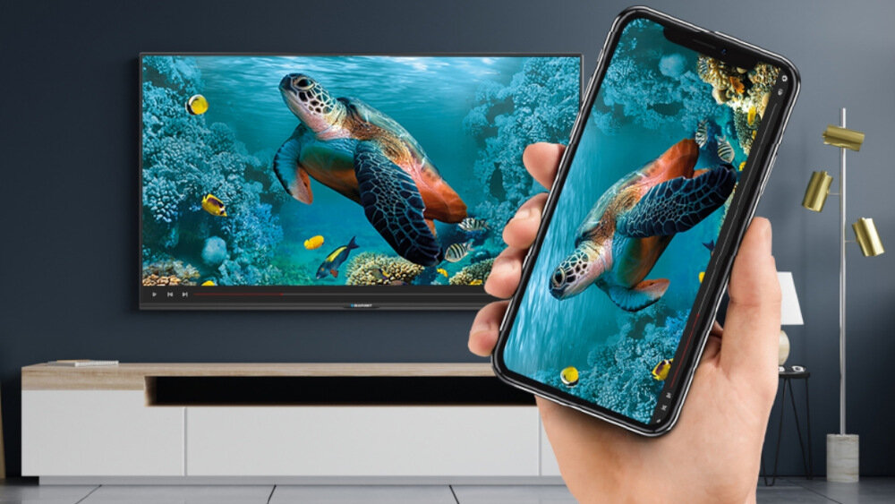 Telewizor BLAUPUNKT BA40F4382 - chromecast multimedia z telefonu na dużym ekranie