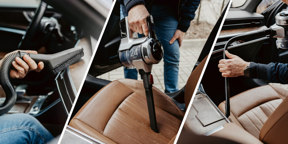 Odkurzacz SHARP SA-VP3501BS zestaw samochodowy dodatkowe ssawki Elastyczna końcówka szczotka z miękkim włosiem mechanizm klik