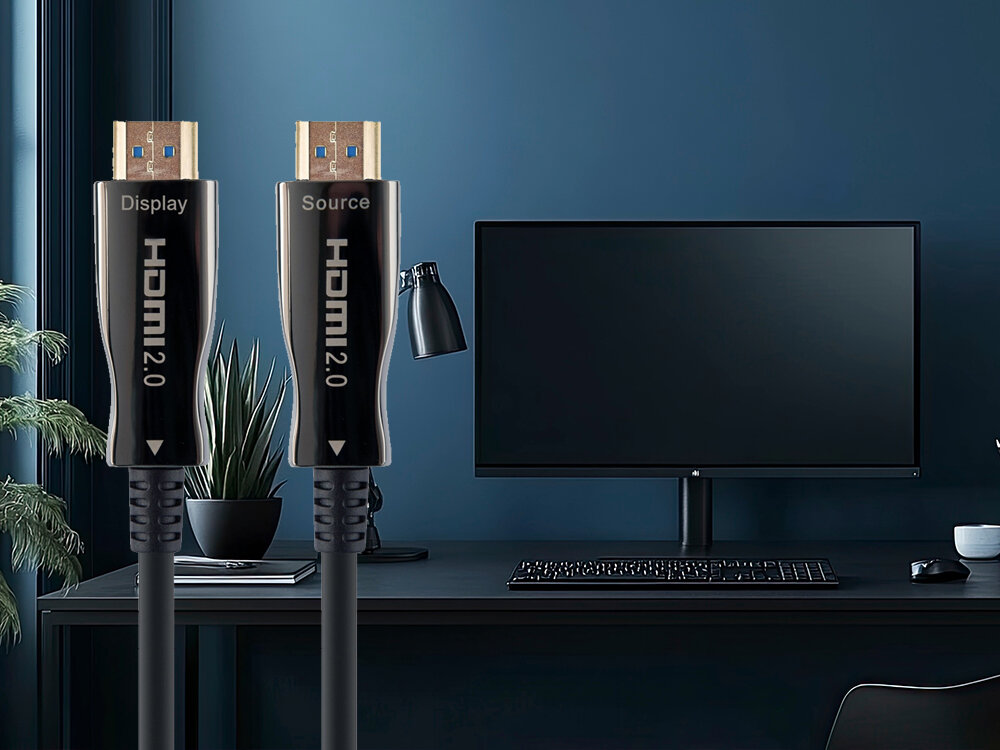 Kabel optyczny HDMI - HDMI CABLEXPERT 50 m - Dobra transmisja sygnału