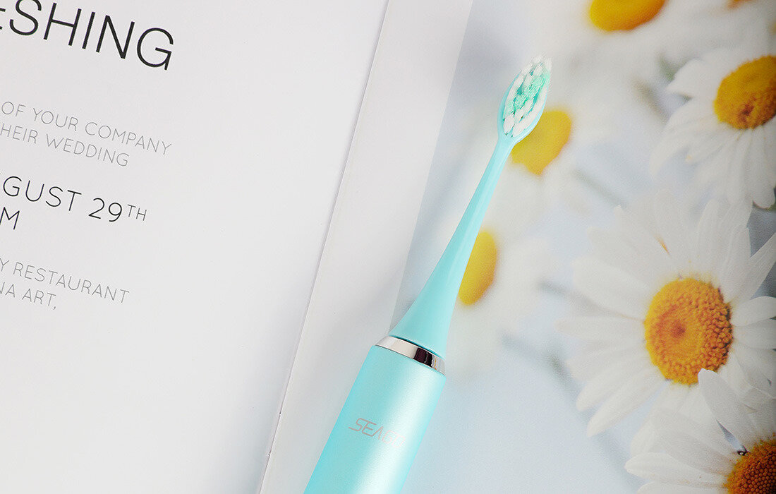 Szczoteczka soniczna SEAGO SG-972K Niebieski dokladne czyszczeni do 40000 uderzen na minute fale dzwiekowe