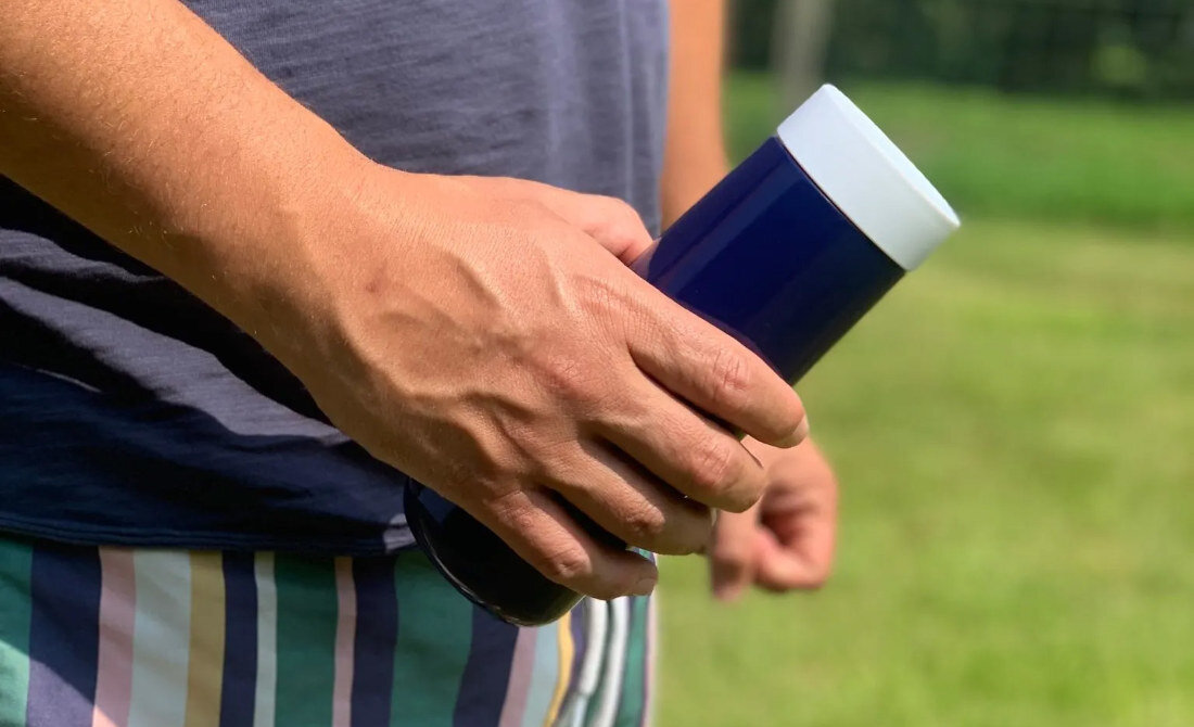 Kubek termiczny LUND LONDON 7398 Skittle Travel Biało-różowy wymiary waga lekki poręczny