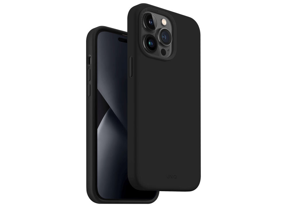 Etui UNIQ Lino mikrofibra Soft Touch ramki ochronne aparat iPhone 14 Plus
