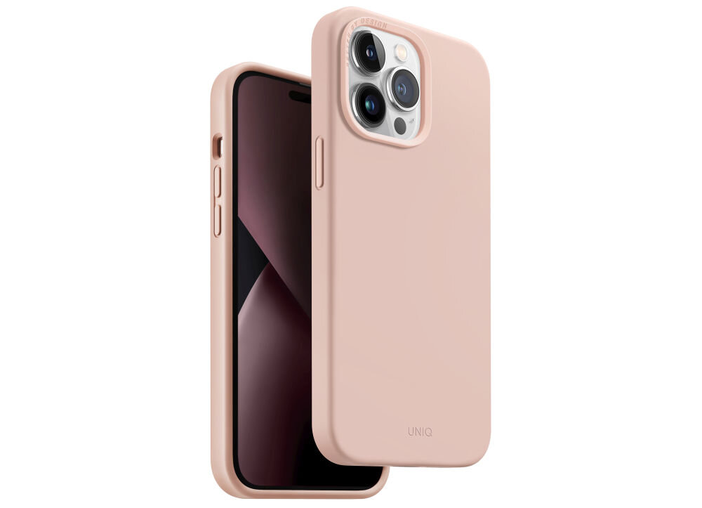 Etui UNIQ Lino mikrofibra Soft Touch ramki ochronne aparat iPhone 14 Plus