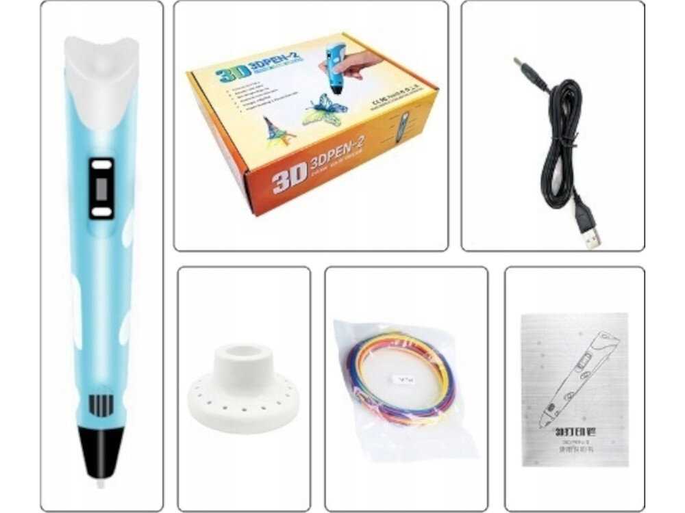 Długopis 3D XREC PEN-2 zestaw akcesoria opakowanie