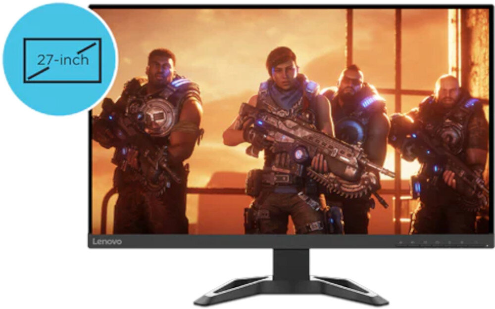 Monitor LENOVO G27-30 budowa z waskimi krawedziami