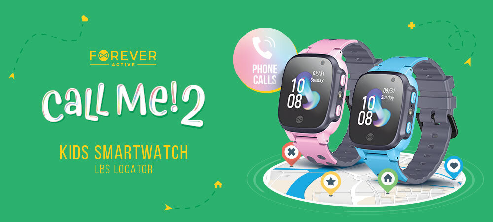 Smartwatch FOREVER Call Me 2 KW-60 ekran bateria czujniki zdrowie sport pasek ładowanie pojemność rozdzielczość łączność sterowanie krew puls rozmowy smartfon aplikacja 