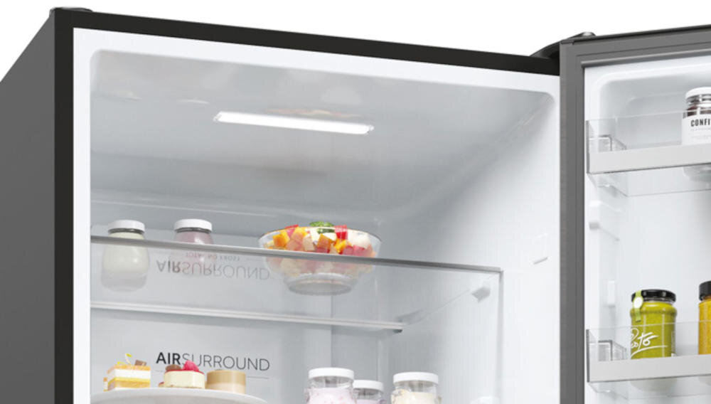 HAIER HDW3620DNPD widoczność półki górne oświetlenie LED wnętrze produkty