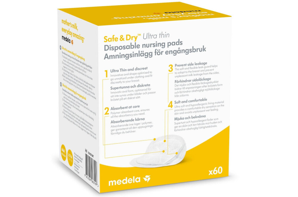 Wkładki laktacyjne MEDELA Ultra Thin (60 szt.) ksztalt ochrona
