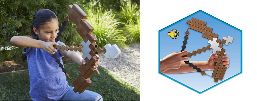 MATTEL Minecraft HDW15 zabawka kolekcjonerska łuk mattel strzelec łuk dźwięki