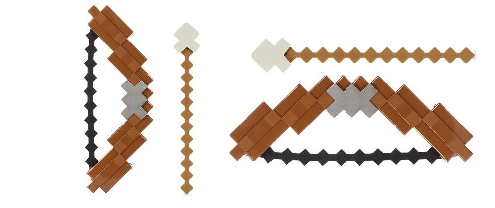 MATTEL Minecraft HDW15 łuk strzała akcesoria gra tworzywo sztuczne piankowa cięciwa dźwięki strzelanie odgłosy bitewne