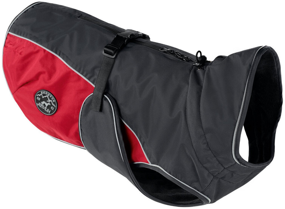 Kurtka dla psa HUNTER Uppsala Cozy 65427 (25 cm) Czerwony Ochrona przed wiatrem Zewnętrzna warstwa z poliestru Odblaskowe elementy 