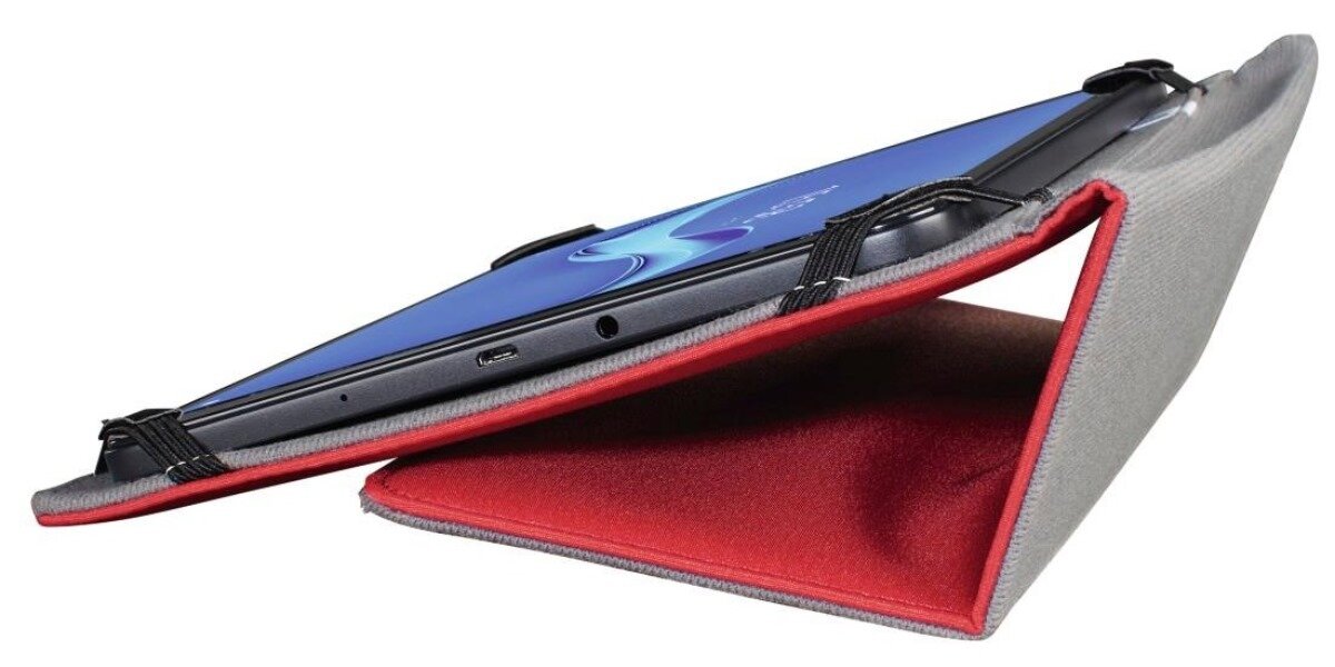 Funkcja podstawki, ustawienie pod dwoma kątami etui na tablet Hama Strap