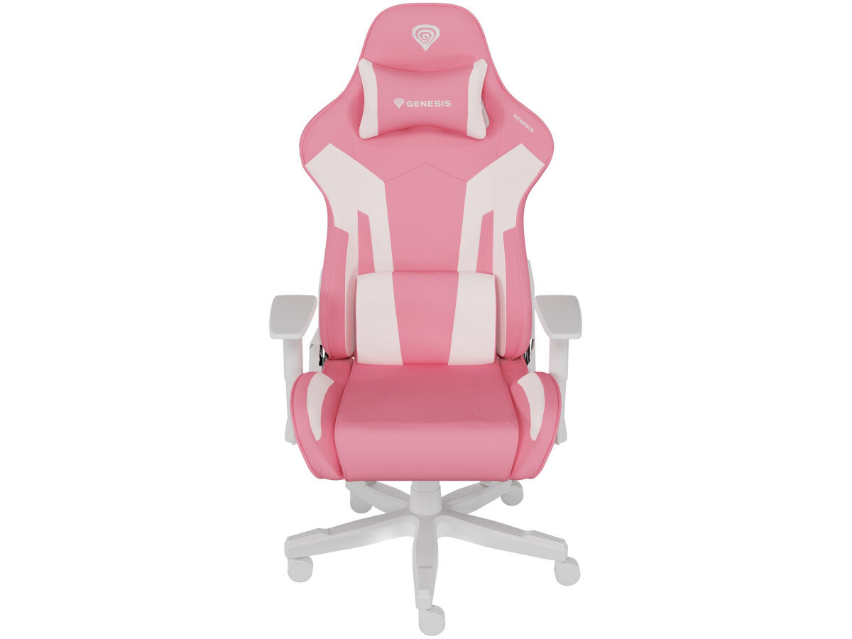 Fotel GENESIS Nitro 710 Rozowo-bialy solidna metalowa konstrukcja