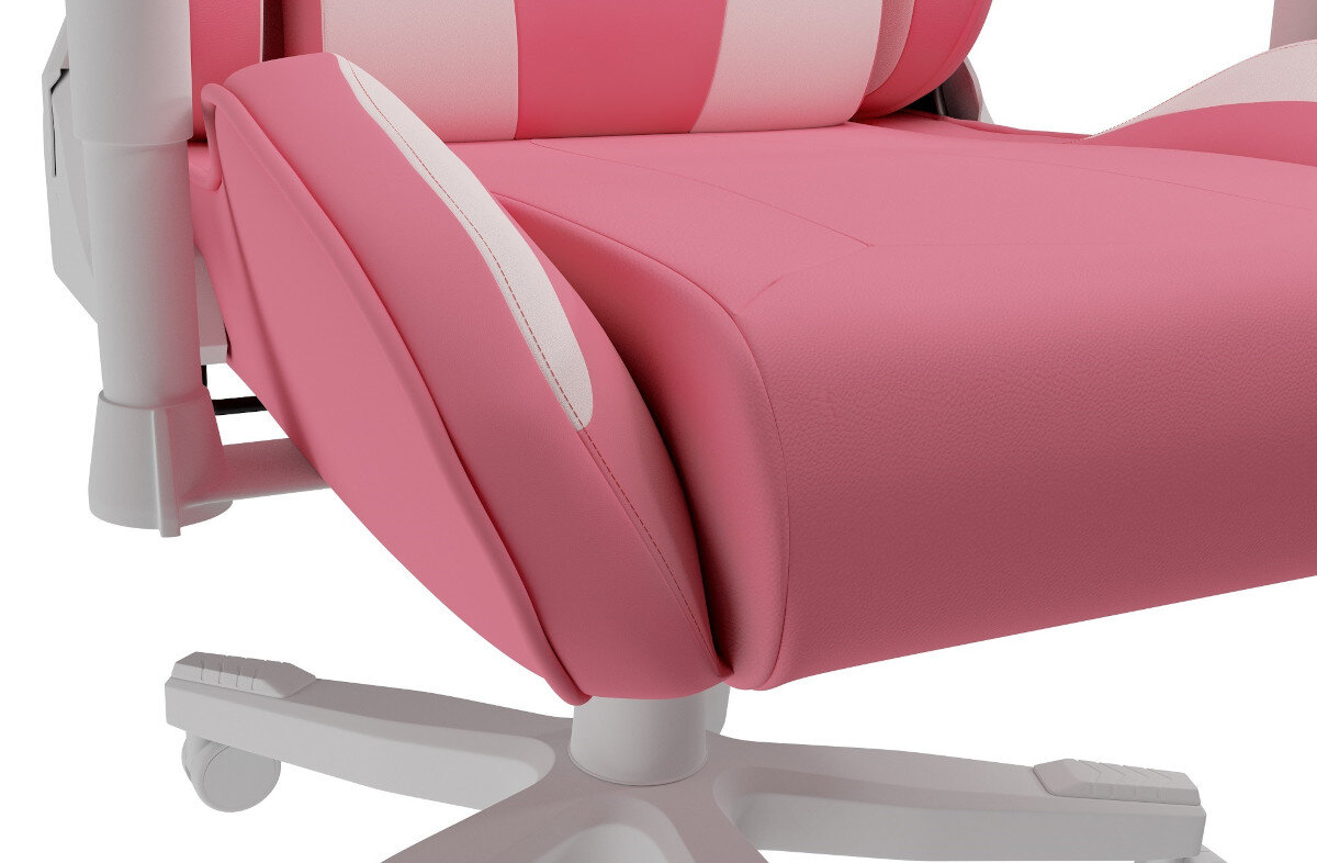Fotel GENESIS Nitro 710 Rozowo-bialy skorzane obicie