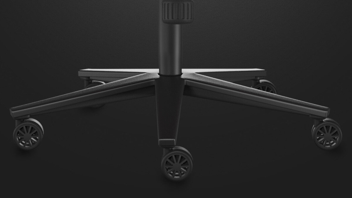 Fotel GENESIS Nitro 720 Czarno-czerwony solidna podstawa