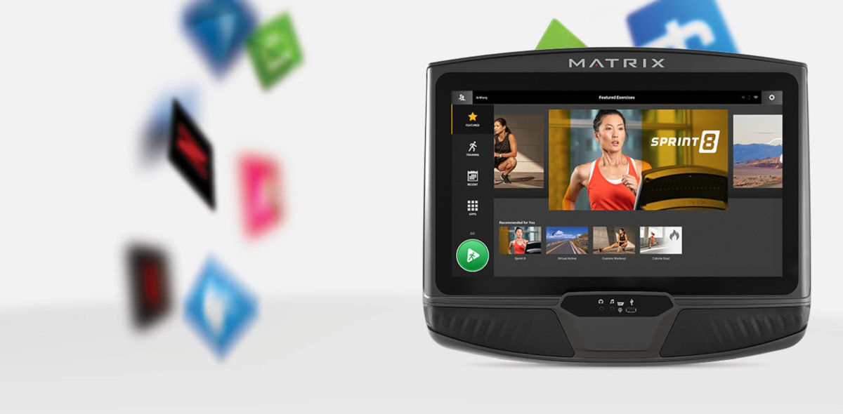 Rower indukcyjny MATRIX multimedia centrum sterowanie