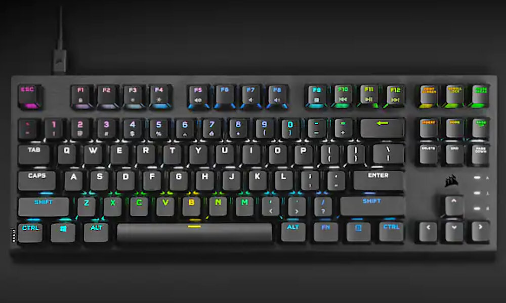 Klawiatura CORSAIR K60 Pro TKL RGB Rodzaje podświetlenia
