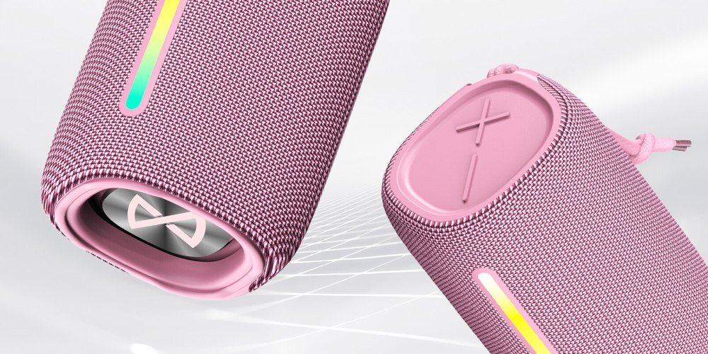 Głośnik mobilny FOREVER BS-10 Led dźwięk domowy głośnik podświetlenie RGB kompaktowy efekt stereo bezprzewodowy wodoszczelność odporność łączność