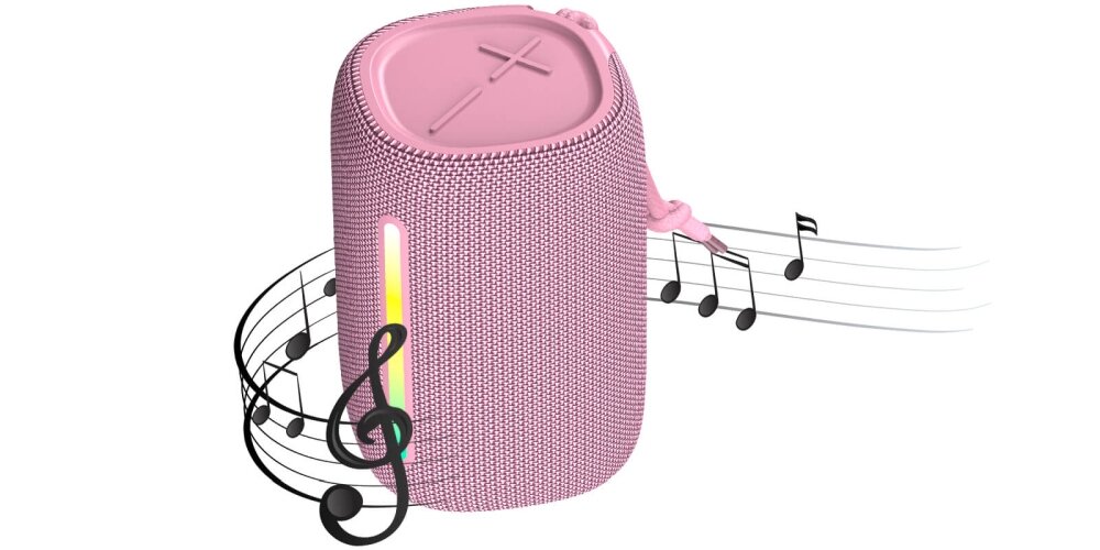 Głośnik mobilny FOREVER BS-10 Led dźwięk domowy głośnik podświetlenie RGB kompaktowy efekt stereo bezprzewodowy wodoszczelność odporność łączność