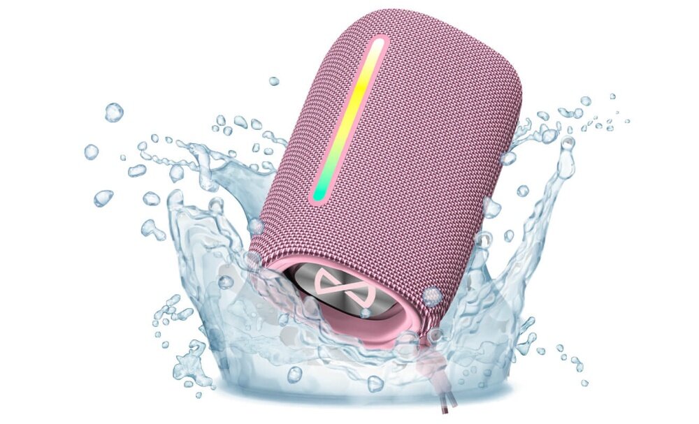 Głośnik mobilny FOREVER BS-10 Led dźwięk domowy głośnik podświetlenie RGB kompaktowy efekt stereo bezprzewodowy wodoszczelność odporność łączność