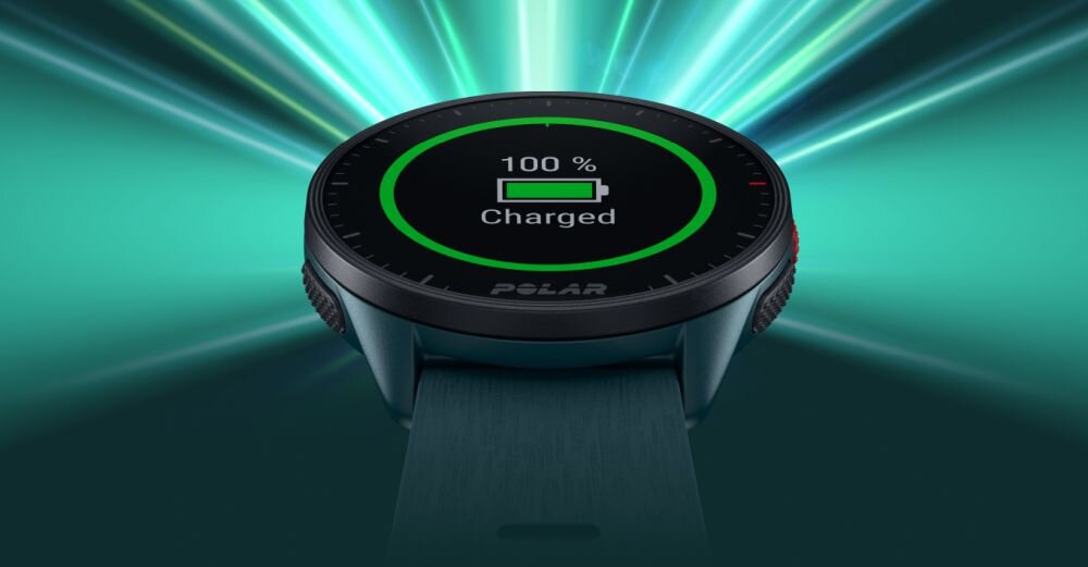 Zegarek sportowy POLAR Pacer  ekran bateria czujniki zdrowie sport pasek ładowanie pojemność rozdzielczość łączność sterowanie krew puls rozmowy smartfon aplikacja 