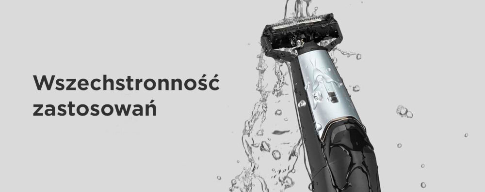 Trymer BABYLISS T880E precyzja wszechstronnosc 100% wodoodporny na sucho na mokro dostosowanie do różnych preferencji warunki użytkowania tradycyjne golenie na sucho komfort przycinania zarostu na mokro