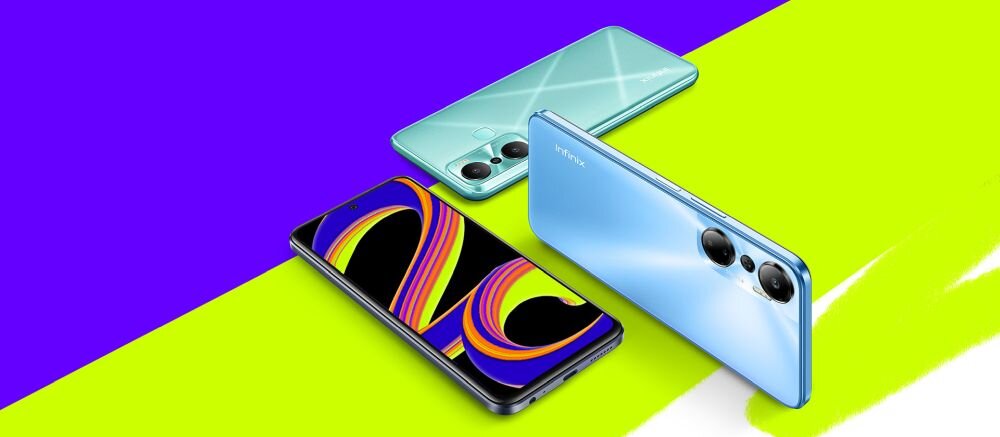 Smartfon INFINIX Hot 20 ekran bateria aparat procesor ram pamięć pojemność rozdzielczość zdjęcia filmy opis dane cechy blokady system łączność wifi bluetooth obudowa szkło odporność porty muzyka transfer sieć przekątna matryca waga czujniki oled amoled ips