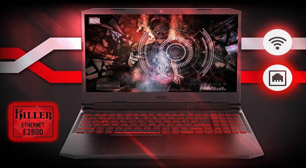 Laptop ACER Nitro 5 AN515-55-51F5 łączność Wi-Fi Internet opóźnienia