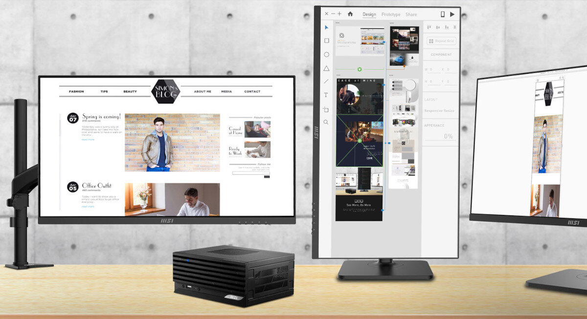 Komputer MSI Pro DP20ZA 5M obsluga wielu monitorow
