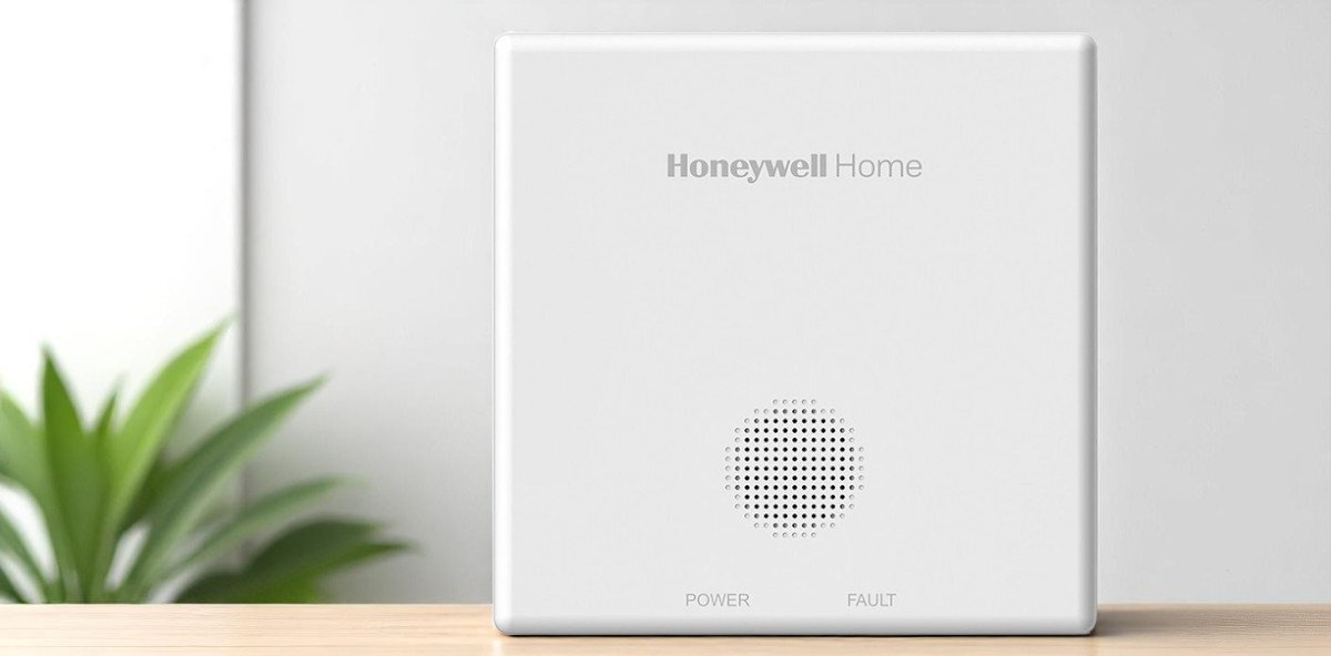 HONEYWELL R200C-2 funkcję automatycznego przyciemniania zielonej diody ZASILANIE 48-godzinnej pamięci alarmów powiadomień o usterce na 9 godzin - czujnik na blacie w tle kwiatek