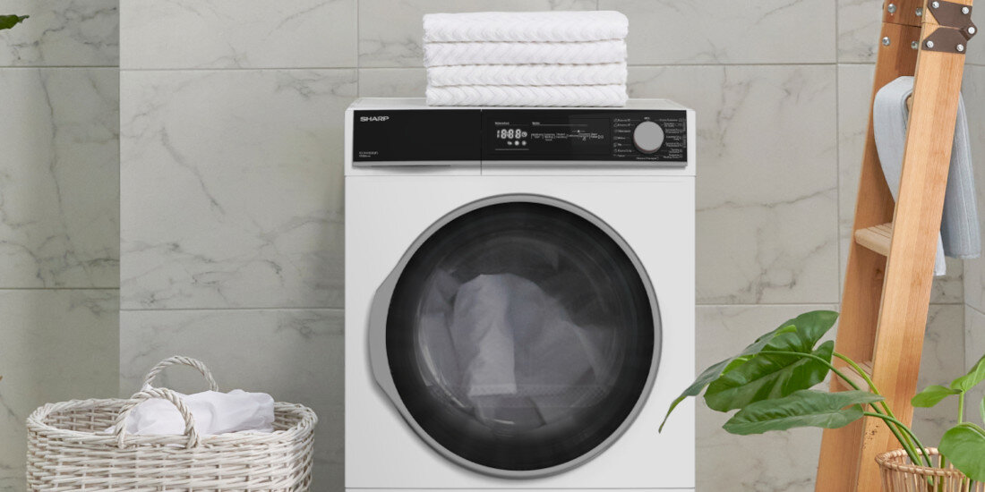 Suszarka SHARP KD-NHH7S8GW3-PL pojemnosc 7 kg jeden cykl