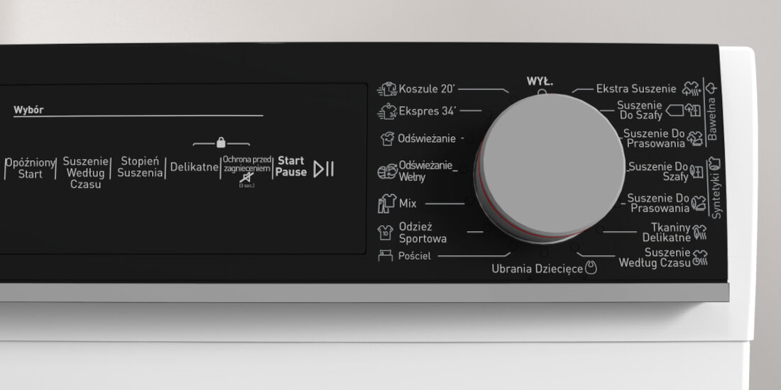 Suszarka SHARP KD-NHH9S8GW3-PL 15 programow suszenia