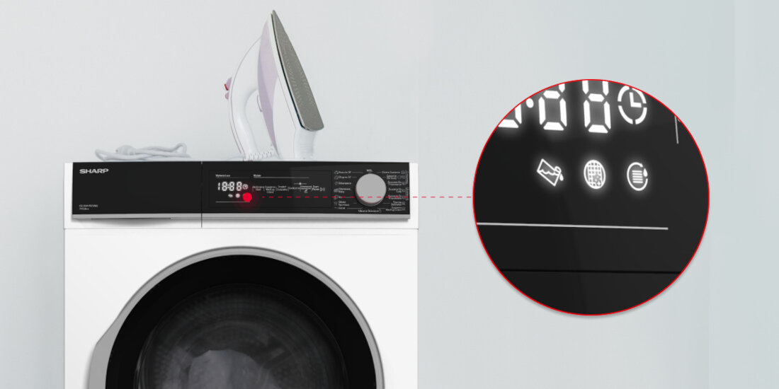 Suszarka SHARP KD-NHH9S8GW3-PL wskaznik pomoc