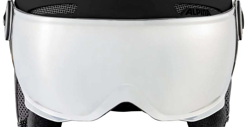 Kask narciarski ALPINA Arber Visor Q Lite Y-CLIP konstrukcja optymalna pozycja mocowanie