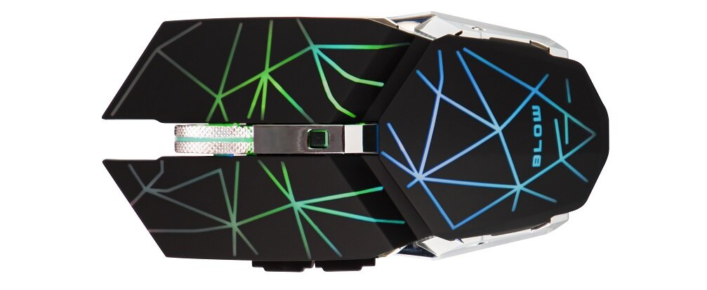 Mysz BLOW Adrenaline Hurricane 3 USB typu A Plug Play Podświetlenie LED Wielofunkcyjne przyciski wysoka jakość