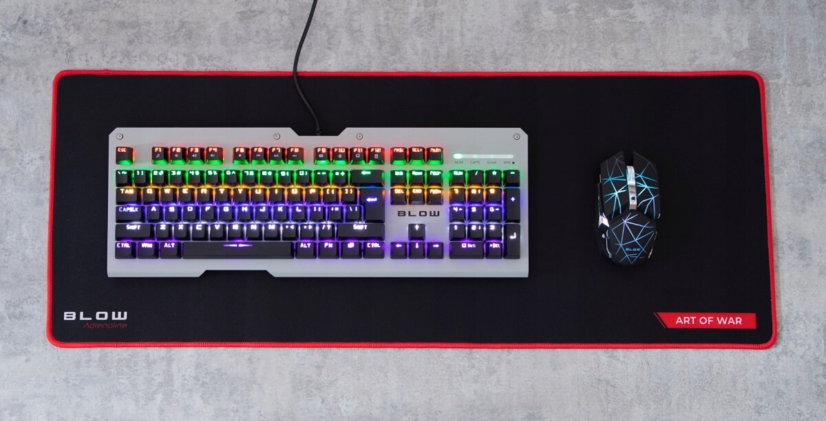 Mysz BLOW Adrenaline Hurricane 3 USB typu A Plug Play Podświetlenie LED Wielofunkcyjne przyciski wysoka jakość