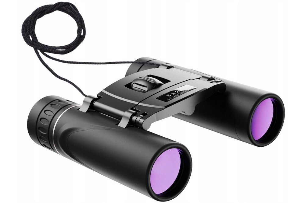 Lornetka APEXEL APL-8X21 optyka waga konstrukcja ogniskowa zoom przybliżenie dioptria muszle oczne obiektywy soczewki pryzmat powłoka gwint okulary obserwacja przyroda sport powiększenie