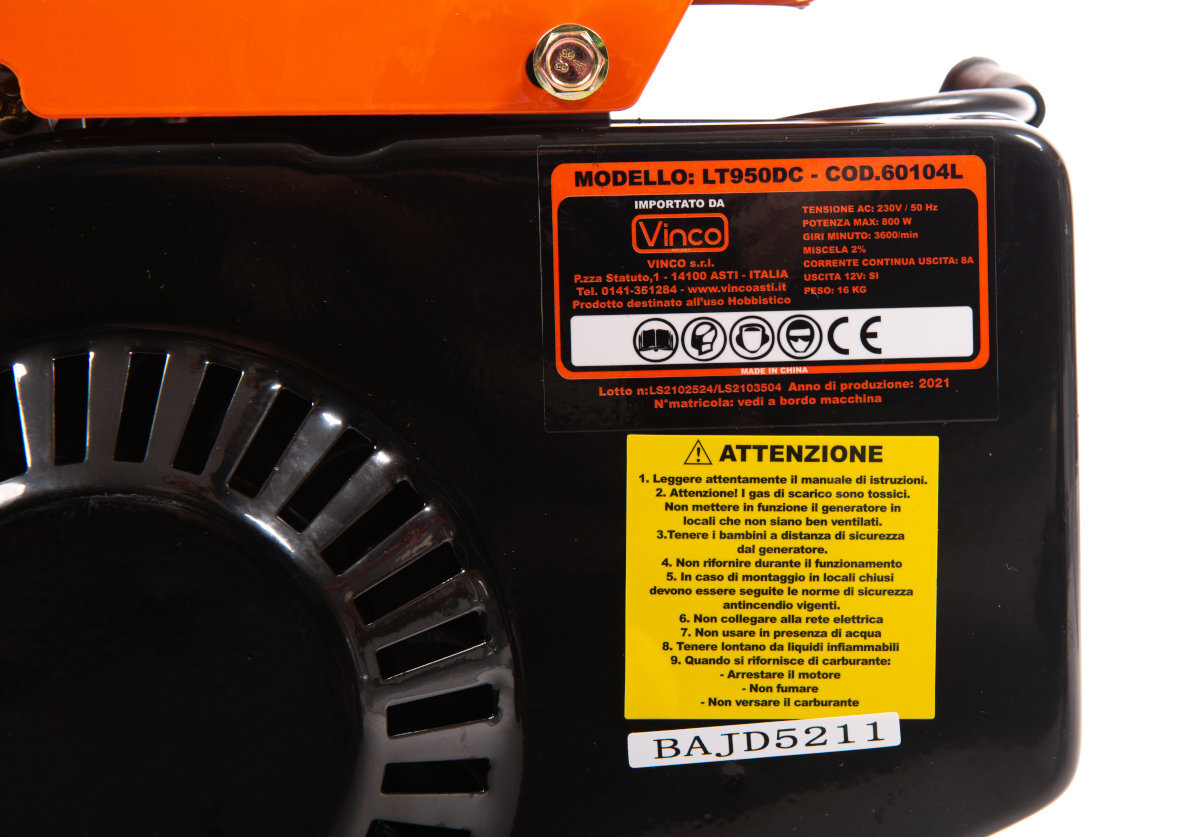 AGREGAT PRĄDOTWÓRCZY VINCO zabezpieczenie przed przegrzaniem