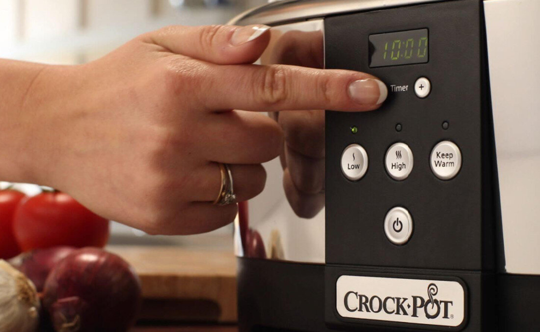 Wolnowar CROCKPOT SCCPBPP605-I-DIM Srebrny intuicyjna latwa obsluga cyfrowy panel sterowania dwa poziomy mocy funkcja podgrzewania