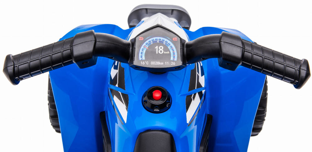 Quad elektryczny dla dziecka SUN BABY Honda H3 TRX Niebieski kierownica rączki ograniczniki antypoślizgowy materiał