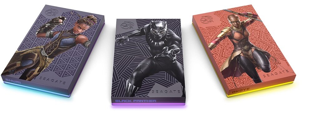 Dysk SEAGATE FireCuda Marve SE 2TB HDD Black Panther Okoye Shuri Solidny Unikatowy kolekcjonerski podświetlenie RGB LED
