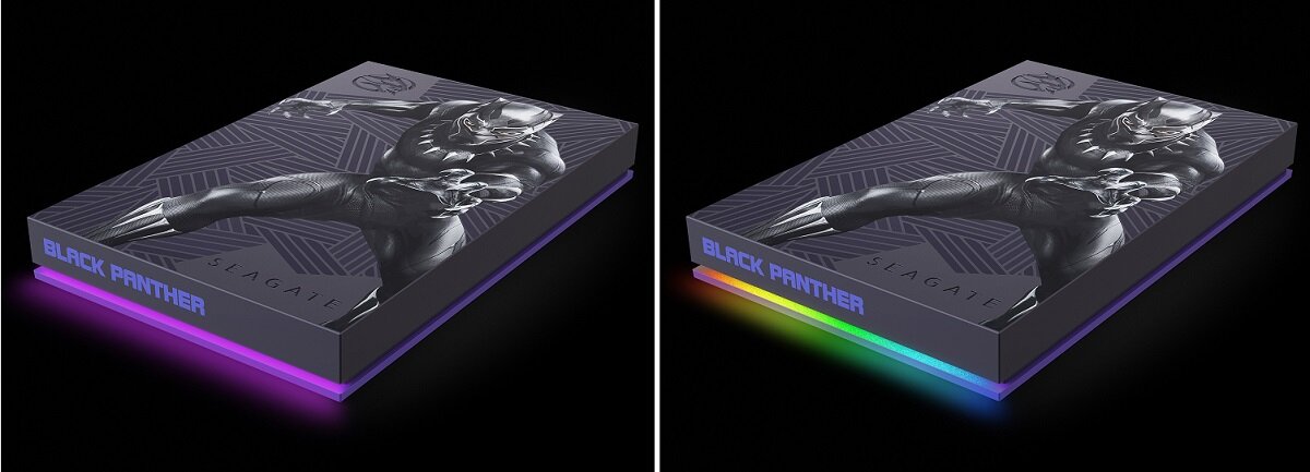 Dysk SEAGATE FireCuda Marve SE 2TB HDD Black Panther Okoye Shuri Solidny Unikatowy kolekcjonerski podświetlenie RGB LED