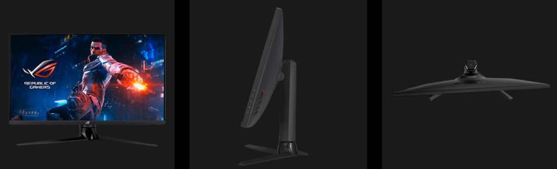 Monitor ASUS ROG Strix XG32UQ - regulacja pochylenia, obrotu oraz wysokości VESA