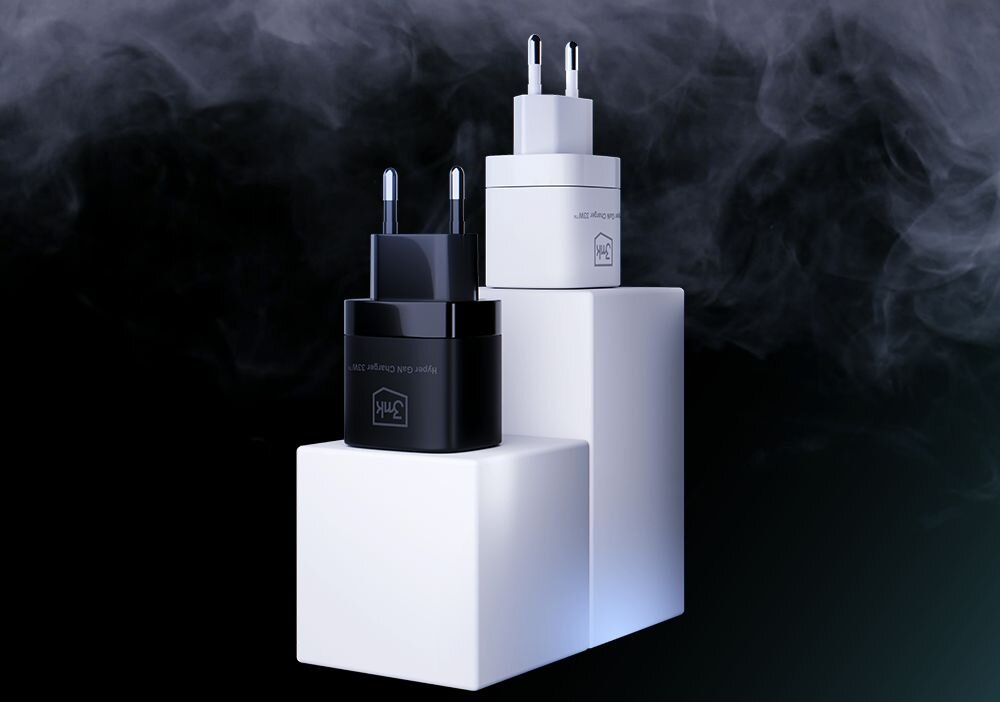 Ładowarka sieciowa 3MK Hyper Gan Charger 33 W ladowanie dwa porty jednoczescie ekspresowe wydajnosc energooszczednosc